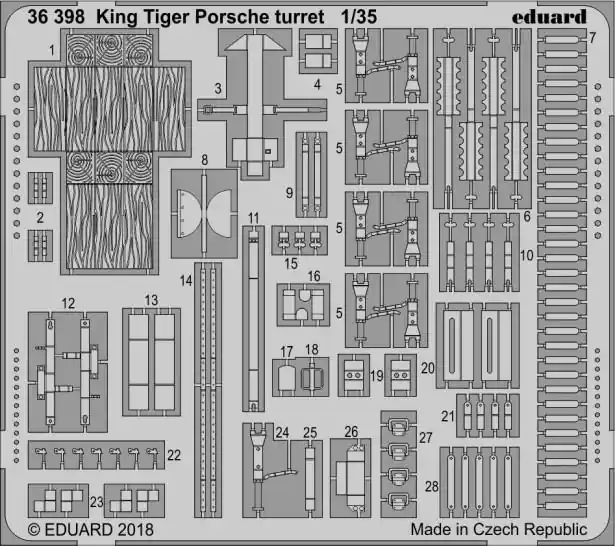 Saldi King Tiger Porsche turret MENG