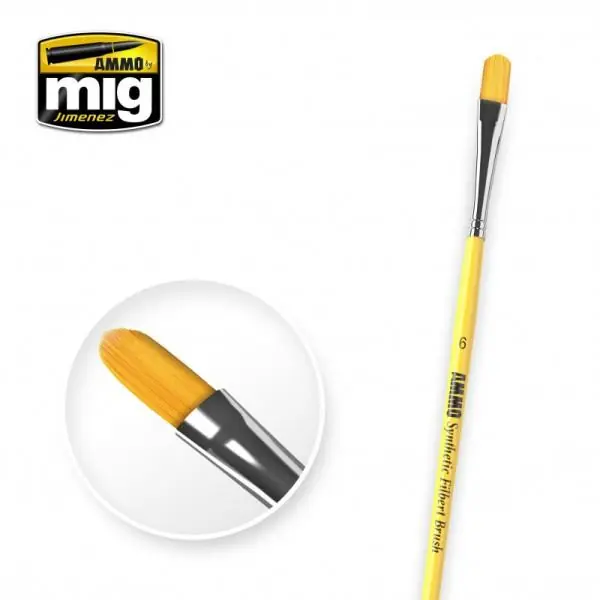 6 SYNTHETIC FILBERT BRUSH Super Prezzo