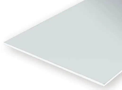 EVERGREEN 9020 PLAIN OPAQUE WHITE POLYSTYRENE SHEET Spedizione Espresso