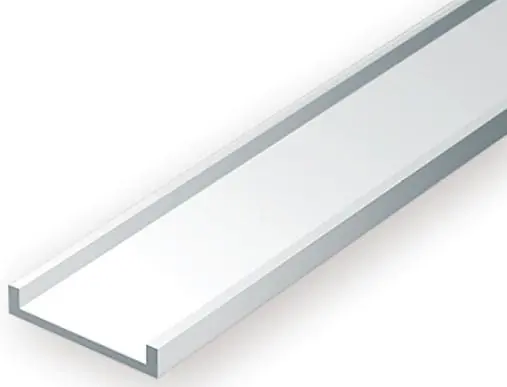 EVERGREEN 262 OPAQUE WHITE POLYSTYRENE CHANNEL Sconto