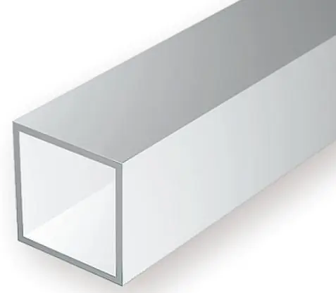 EVERGREEN 252 OPAQUE WHITE POLYSTYRENE SQUARE TUBING Nuovo Arrivo