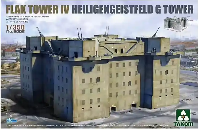 Ultimissimo Modello TAKOM 6005 Flak Tower IV Heiligengeistfeld G Tower